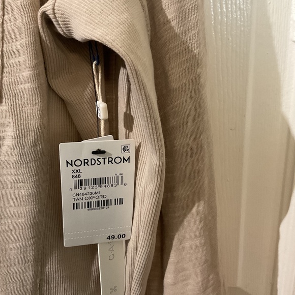 NWT Caslon Women’s Tan Long Sleeve Oxford - Picture 3 of 7